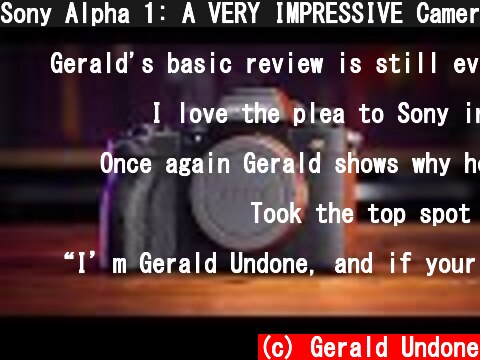 Sony Alpha 1: A VERY IMPRESSIVE Camera! (Sony a1 Review)  (c) Gerald Undone